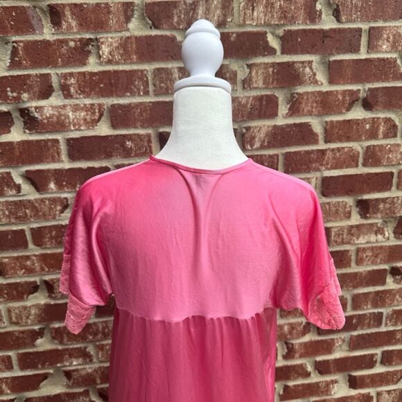 Vintage Henson Kickernick Nightgown Chemise Pink Lace Details Women’s Size Small - Picture 4 of 7